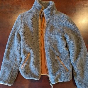 Faherty Blue/Gray Sherpa Jacket